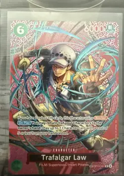 Bandai One Piece CCG Trafalgar Law OP13-031 SP Blocker Character Card - Image 1