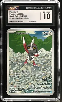 Pokemon GRADED Pawniard 142/086 Black Bolt IR 10 ENGLISH - Image 1
