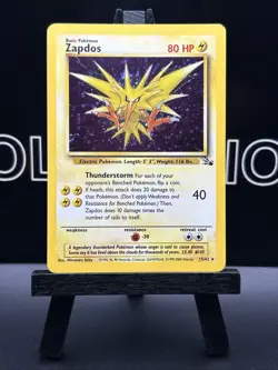 1999 Pokemon Base Set 016/102 Zapdos Holo Rare WOTC NM - Image 2