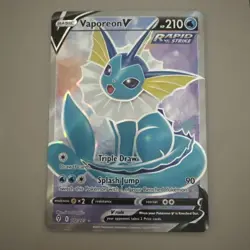 Pokemon Vaporeon V Full Art Ultra Rare Holo SWSH07 Evolving Skies 172/203 Card - Image 1