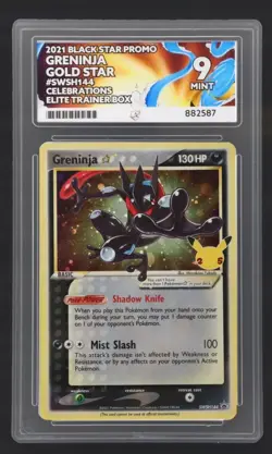 Pokemon Greninja TCG Gold Star SWSH144 Celebrations Card Ace 9 Mint Condition - Image 1