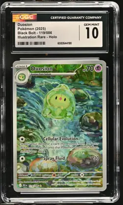 Pokemon GRADED Duosion 119/086 Black Bolt IR 10 CGC ENGLISH - Image 1