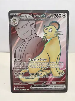 Pokemon TCG Team Rockets Persian EX Full Art 219/182 Destined Rivals Ultra Rare - Image 1