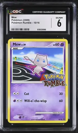CGC 6 Mew 10/16 Pokemon Rumble Pokemon Card - Image 1