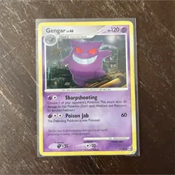 Pokemon Gengar Rare Regular 120 HP 17/99 Arceus Stage 2 2009 TCG Card - Image 1