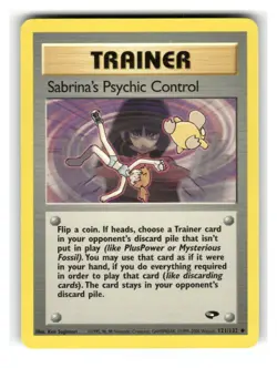Sabrina's Psychic Control 121/132 Uncommon Gym Challenge Pokemon Lightly Played - Image 1