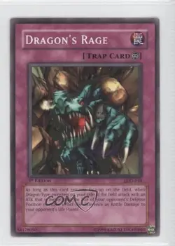 Dragon's Rage 1st Ed. YuGiOh Legacy of Darkness #LOD-048 2003 - Image 1