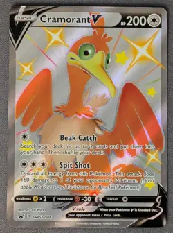 Pokemon TCG Cramorant V SWSH Black Star Promos SWSH086 Holo Promo - Image 1