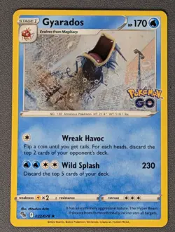 Gyarados Holo Rare Pokemon GO Holo 022/078 NM - Image 1