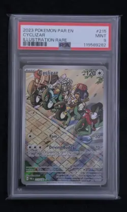 2023 Pokemon Cyclizar IR #215 PSA 9 Illustration Rare Paradox Rift - Image 1