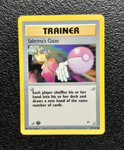 Pokemon TCG - 1st Edition Sabrina’s Gaze 125/132 - Rare - Gym Heroes *LP - Image 1