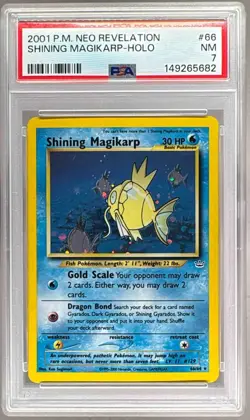 2001 Pokemon Neo Revelation 66 Shining Magikarp Holo PSA 7 149265682 - Image 1