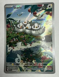 Starly SV01: Scarlet & Violet Base Set 221/198 Holo NM Pokemon TCG - Image 1