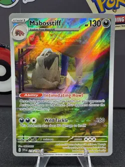 Pokemon TCG Mabosstiff Scarlet & Violet Base Set Holo Illustration Rare 218/198 - Image 1