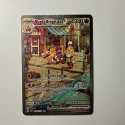 Pokemon TCG Skeledirge EX Special Illustration Rare Full Art Holo 258/193 Sv02 … - Image 1