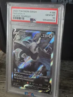 Pokemon TCG Lugia v Alternate Art 186/195 Silver Tempest Sword & Shield PSA 10 - Image 2