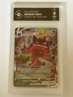 2021 POKEMON SWORD & SHIELD FUSION STRIKE SECRET #271 FULL ART/GENGAR VMAX TGA 9 - Image 1