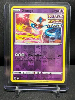Deoxys 120/264 Reverse Holo Rare Pokemon 2021 Fusion Strike NM - Image 1