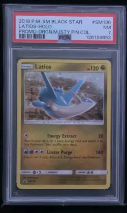 2018 Pokemon Black Star Promo Latias & Latios Holo PSA 7 Lot - (SM135 , SM136) - Image 4