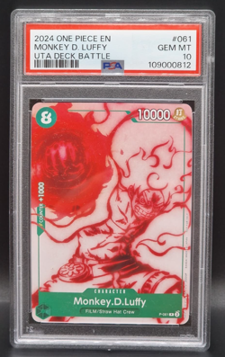PSA 10 One Piece Monkey D. Luffy P-061 Uta Deck Battle Promo Karte Gem Mint rare - Image 1
