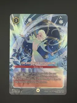The Cold Never Bothered Me Enchanted 234/204 Disney Lorcana TCG Winterspell - Image 1