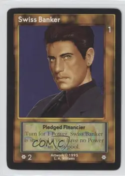 1995 Shadowfist Collectible Card Game Standard Swiss Banker - Image 1