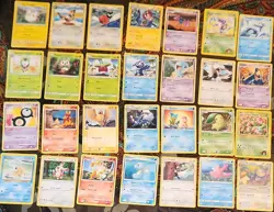 Pokemon TCG 28 Card Mixed Lot Erika's Ivysaur Rowlet Magmar Pidgey Shellos - Image 1