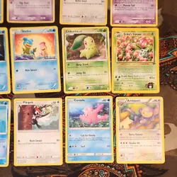 Pokemon TCG 28 Card Mixed Lot Erika's Ivysaur Rowlet Magmar Pidgey Shellos - Image 5