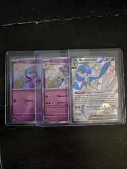 Ralts-Kirlia-Gardevoir Pokemon Paldean Fates Shiny Rare Card NM Bundle!! - Image 1