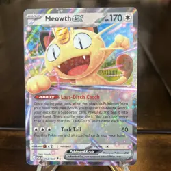 Pokemon TCG Meowth EX Full Art Rare Holo Card PDR 062/088 🔥🔥🔥 - Image 1