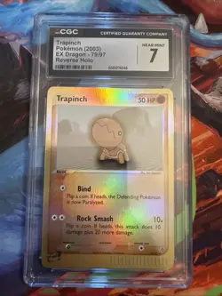 CGC 7 Trapinch 79/97 EX Dragon 2003 Pokemon Card - Image 1