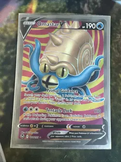 Omastar V - 174/195 - Pokemon Silver Tempest Sword & Shield Full Art Card NM - Image 1