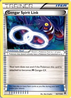 Gengar Spirit Link 95/119 XY - Phantom Forces Pokemon Card TCG - Image 1