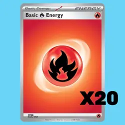 20x Fire Energy Pokemon Cards - 2023 Scarlet & Violet - Pack Fresh - Image 1