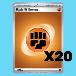 20x Fighting Energy Pokemon Cards - 2023 Scarlet & Violet - Pack Fresh - Image 1