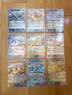 COMPLETE Eeveelution English EX 9 Card Set NM - Prismatic Evolutions - Image 1