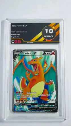 CGG 10 - Charizard V 153/172 Pokemon Card Brilliant Stars - PSA BGS SWSH - Image 1