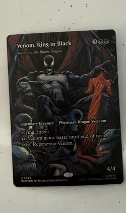 Marvel's Spider-Man Venom, King In Black Foil Borderless MTG Magic TCG - Image 1
