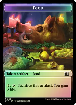 MTG FOIL {Food Token} // {Treasure Token} - Breaking News #005 - Image 1