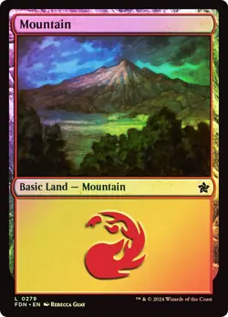 MTG FOIL Mountain 279 - Foundations #279 - Image 1