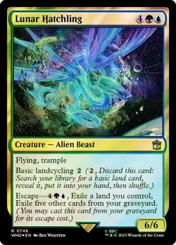 MTG FOIL Lunar Hatchling Surge Foil - Doctor Who Commander #746 - Image 1