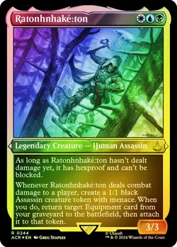 MTG FOIL Ratonhnhake:ton Foil Etched - Assassin's Creed #244 - Image 1