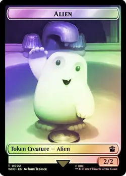 MTG FOIL {Alien Token} // {Clue Token} (#023) - Doctor Who Commander #T02T23 - Image 1