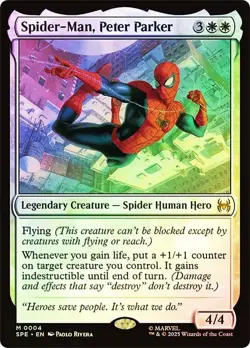MTG FOIL Spider-Man, Peter Parker - Marvel's Spider-Man Eternal #4 - Image 1