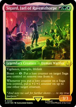 MTG FOIL Sigurd, Jarl of Ravensthorpe Foil Etched - Assassin's Creed #249 - Image 1