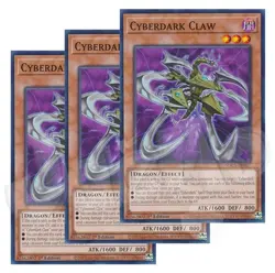 Yugioh - Cyberdark Claw x 3 - 1st Edition NM - Plus Free Holo Card - Image 1