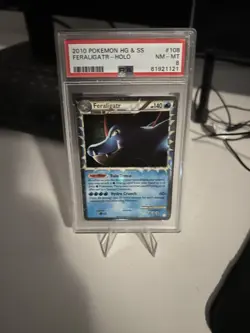 2010 Pokemon Heartgold Feraligatr Prime #108 Ultra Rare Psa 8 Ex + Meganium - Image 1