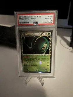 2010 Pokemon Heartgold Feraligatr Prime #108 Ultra Rare Psa 8 Ex + Meganium - Image 3