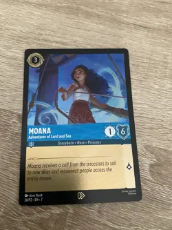 Disney Lorcana Moana Trading Card 26/P2, Shiny Promotional Game Card - Image 1
