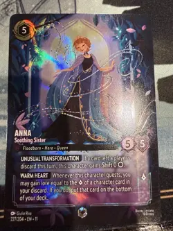 Disney Lorcana Winterspell Anna Soothing Sister Enchanted 227/204 NM Pack Fresh! - Image 1